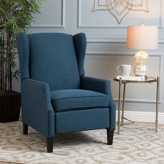 Weyland Wingback Traditional Fabric Recliner